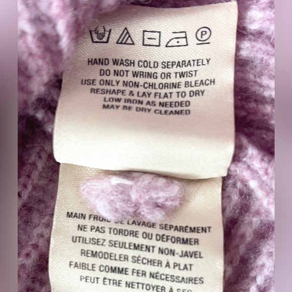 Anthropologie Angel Of the North Cropped Sweater Purple Twist Back Wool M NWOT - Picture 10 of 10